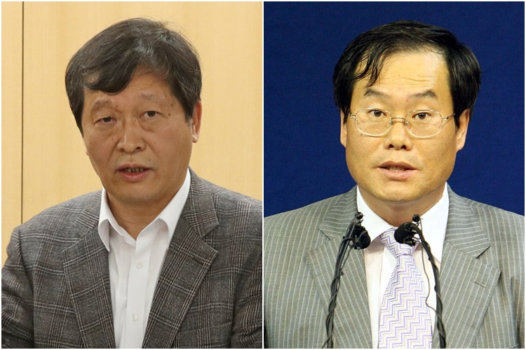 박수근 신임 중앙노동위원장(왼쪽)과 이용철 신임 방사청장 / 사진 연합뉴스
