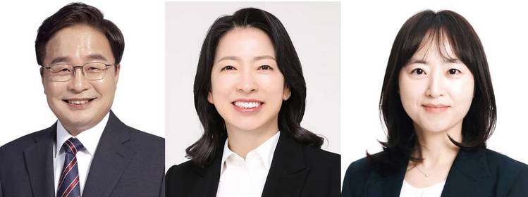 더불어민주당 김우영·황정아·이주희 의원 (왼쪽부터)