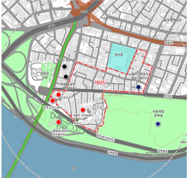 합정동 369번지 일대 모아타운 위치도 / 서울시 제공