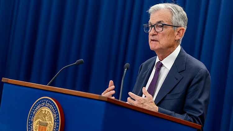 2026년 1월 28일, 미국 워싱턴 D.C. 연방준비제도에서 열린 기자회견에서 제롬 파월 연방준비제도 이사회 의장이 언론의 질문에 답변하고 있다. /EPA=연합뉴스