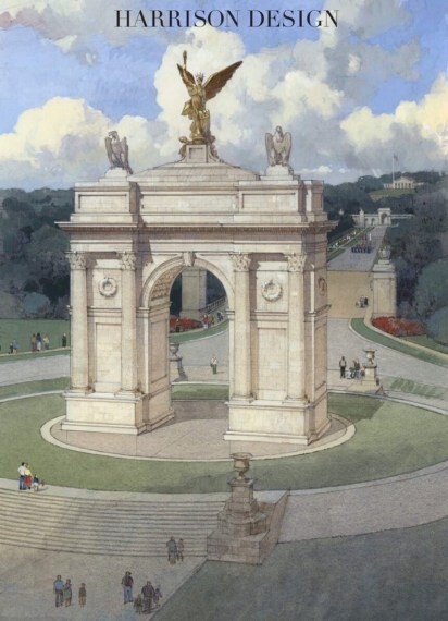 트럼프 미국 대통령이 미 독립 250주년을 기념해 건립을 추진 중인 '독립 개선문'(Independent Arch) 개념도./트럼프 트루스소셜