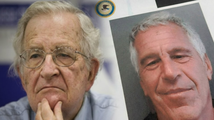 '좌파의 대부' 언어학자 노엄 촘스키(왼쪽 사진)와 억만장자 성범죄자 제프리 엡스타인(오른쪽 사진). /AP= 연합뉴스