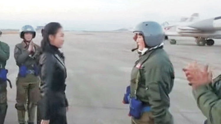 지난해 11월, 김주애가 김정은 없이 조선중앙TV에 '단독화면'으로 등장한 모습. 조선중앙TV