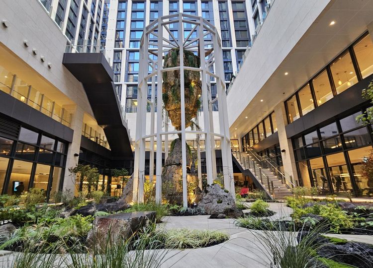 서울시 강서구 마곡동 ‘VL르웨스트’ 내 선큰 정원 ‘르웨스트 ROCK(樂) 가든’ (제공 : 롯데건설)