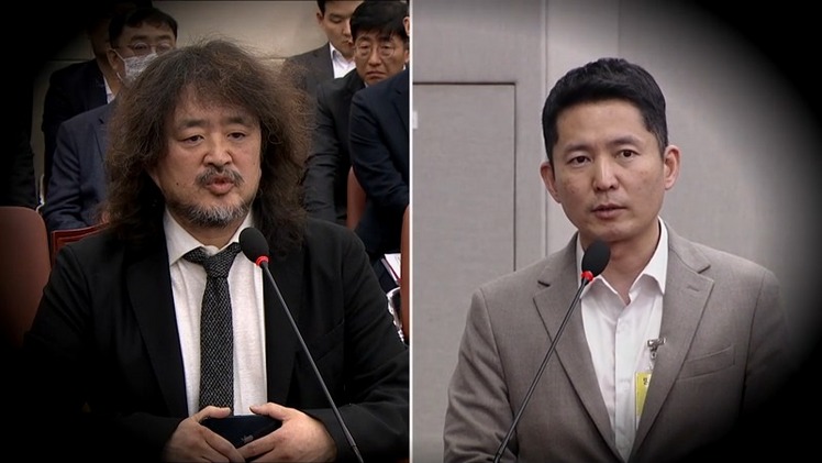 방송인 김어준 씨(왼쪽)과 장인수 기자 /TV조선 방송화면 캡처 