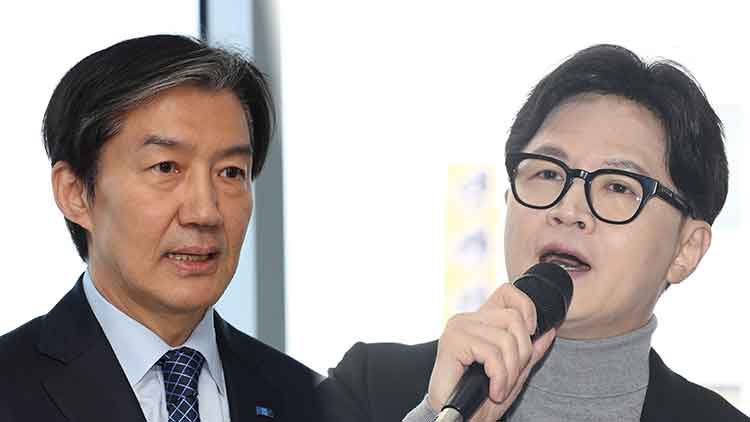 조국 조국혁신당 대표, 한동훈 전 국민의힘 대표 /연합뉴스