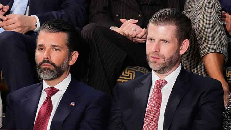 도널드 트럼프 미국 대통령의 장남 도널드 트럼프 주니어와 차남 에릭 트럼프 /AP=연합뉴스