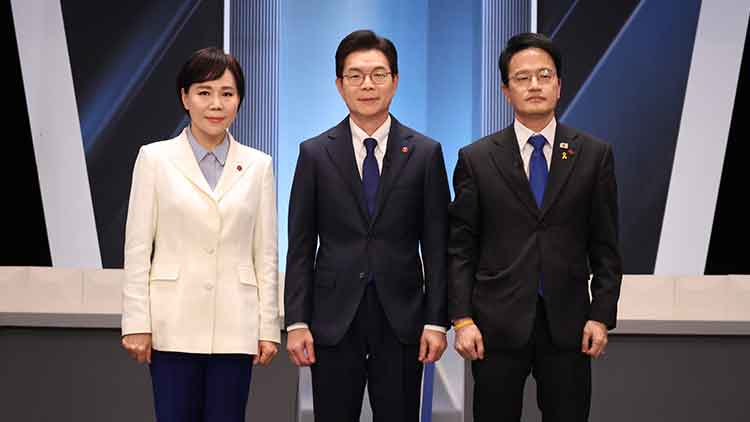 더불어민주당 전현희(왼쪽부터), 정원오, 박주민 서울시장 예비후보 /연합뉴스