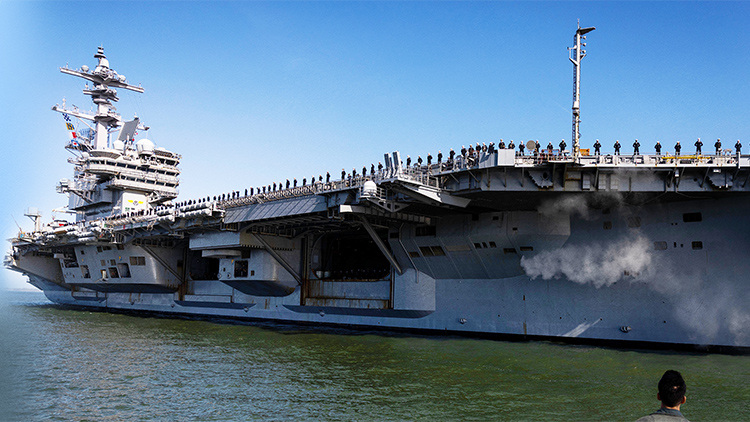 미군 항공모함 관련 보도 이미지