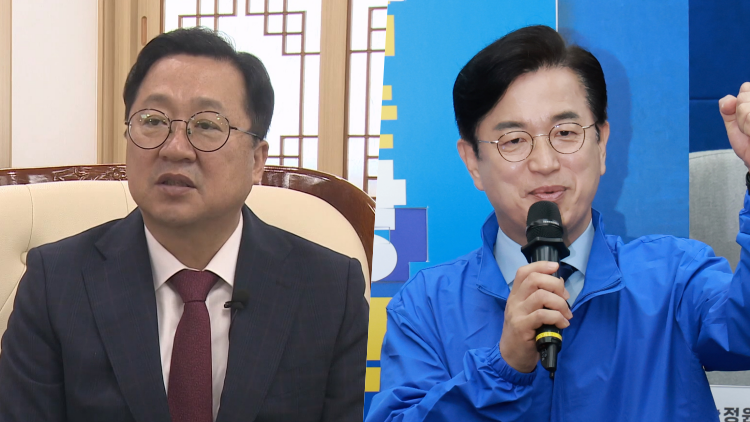 이장우 대전시장, 허태정 대전시장 후보 /TV조선 방송화면 캡처, 연합뉴스