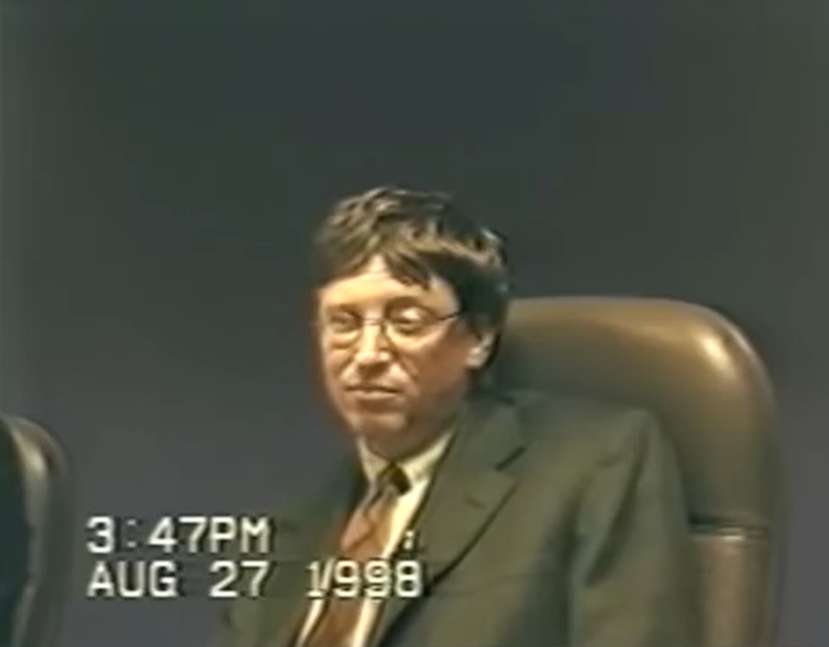 당시 재판에 나온 빌 게이츠(Bill Gates)