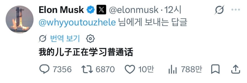 출처/일론 머스크 테슬라 CEO 엑스(X) 계정