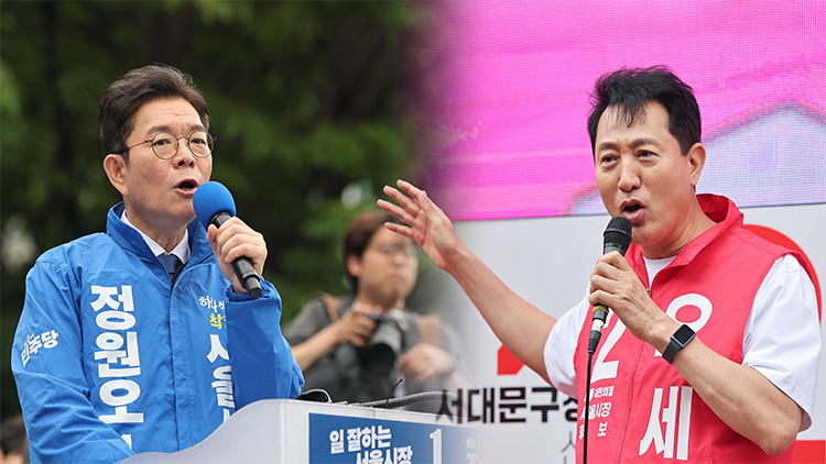 불꽃 유세전…정원오 '한강 벨트'·오세훈 '서울 전역' 강행군