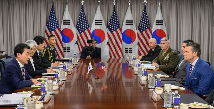 지난달 한미 국방장관 회담 